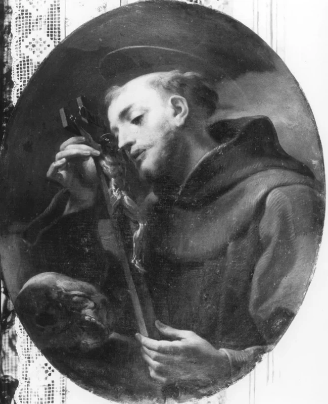 San Francesco d'Assisi abbraccia Cristo crocifisso - Roma